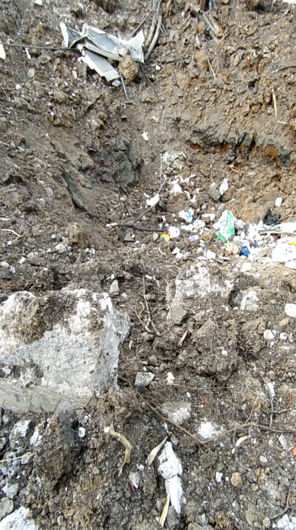 Crater from an air strike near the Mariupol Drama Theater. Early morning of 15.03.2022. ©