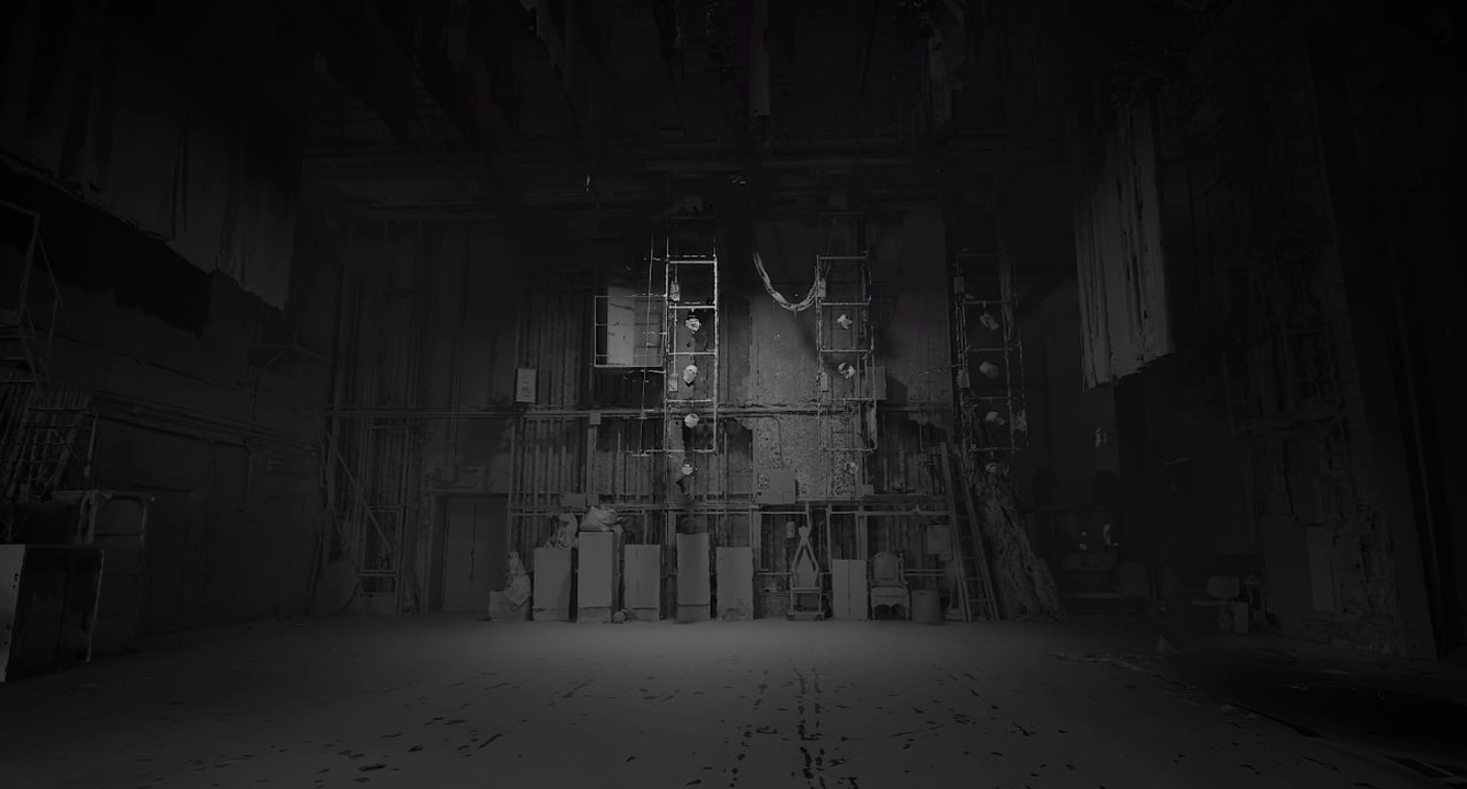 3D-скан простору сцени Полтавського драмтеатру. ©Центр Просторових Технологій