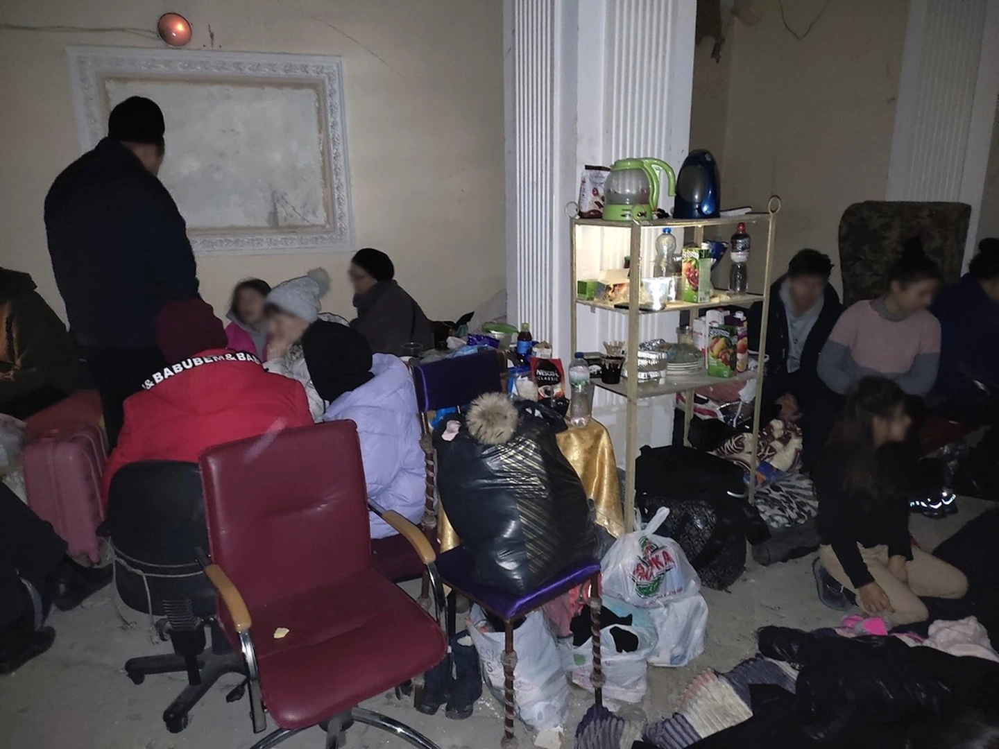 The theater's bomb shelter in the basement in front of the entrance. ©Lev Sandalov