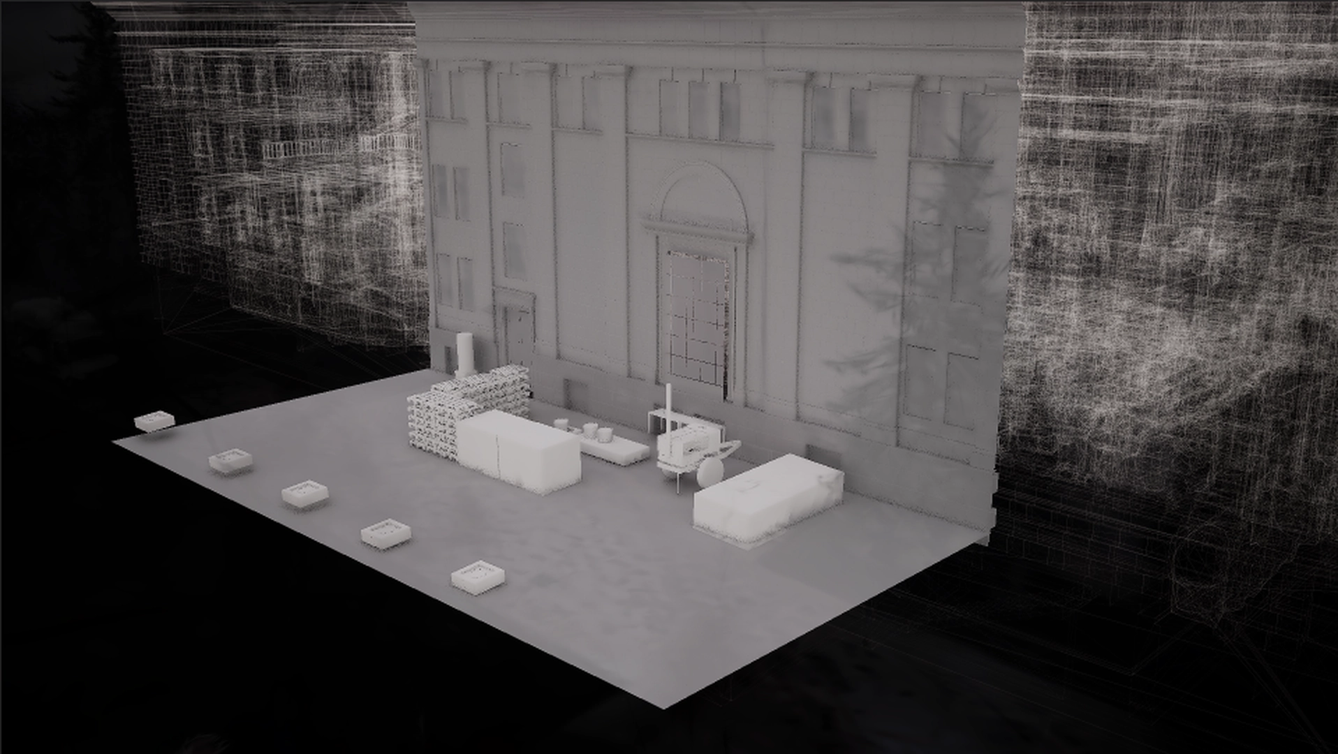 3D model of a field kitchen made during a spatial interview with Vitalii Tsesar. ©Center for Spatial Technologies